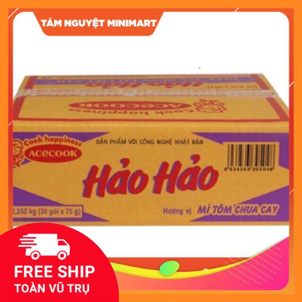 Thùng mì tôm Hảo Hảo Chua Cay 30 Gói x 75g