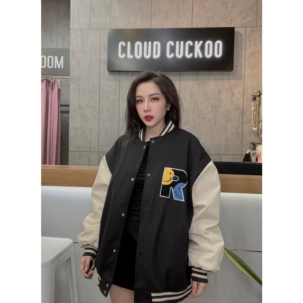 Áo Khoác Bomber Unisex Thêu Chữ Bông Nhiều Màu - Mã Số: W50