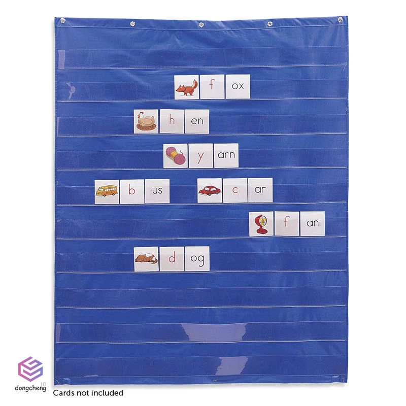 Bảng treo tường có túi gắn thẻ cho bé học tại nhà