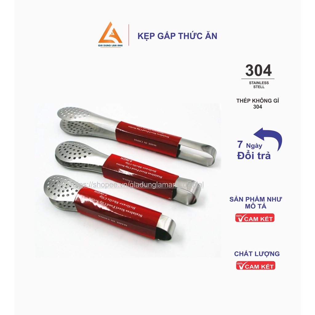 Kẹp gắp thức ăn, Kẹp inox gắp thịt nướng, thực phẩm tiện ích