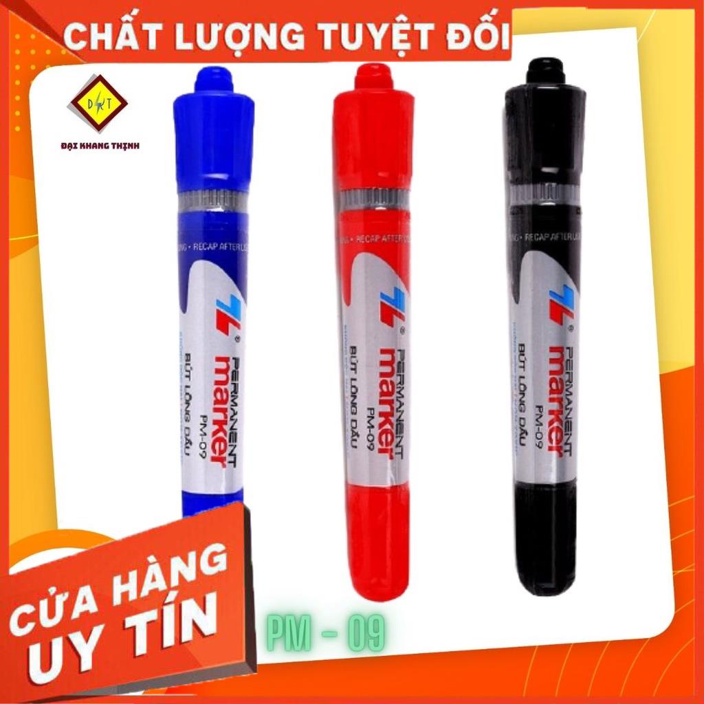 Bút lông dầu 2 đầu Thiên Long PM 09 viết lông dầu đủ 3 màu XANH ĐỎ ĐEN CAM KẾT CHÍNH HÃNG