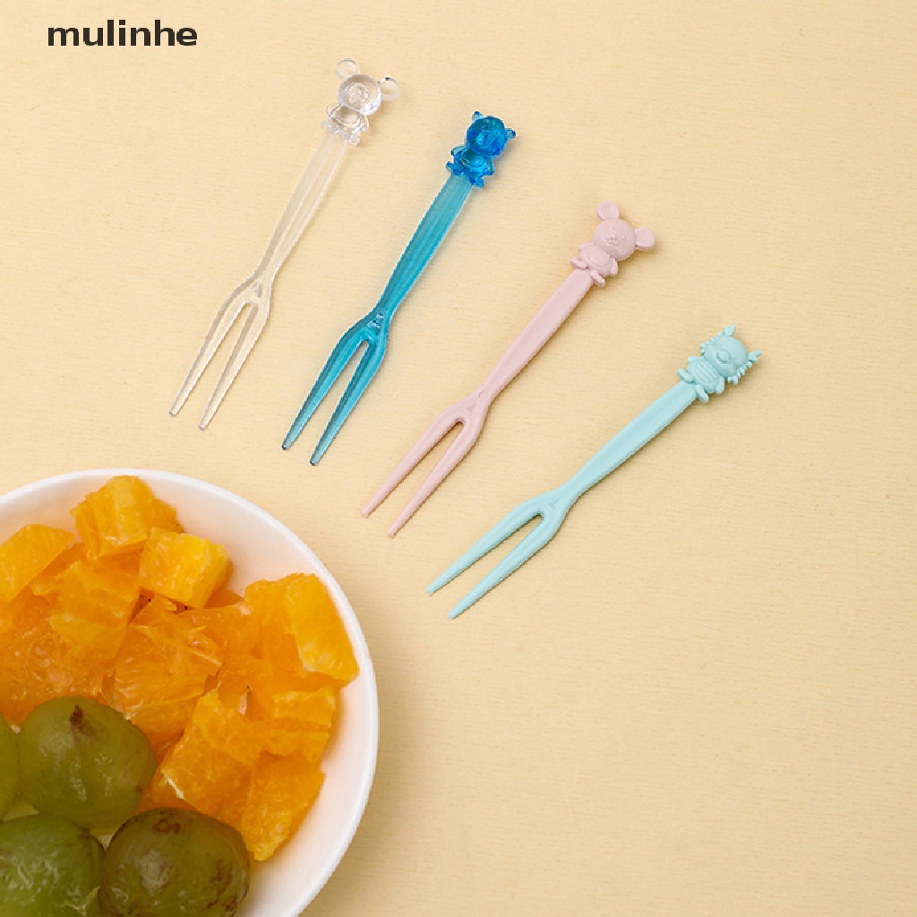 Mulinhe Set 50 Nĩa Ăn Trái Cây Tráng Miệng Hai Răng Dành Cho Trẻ Em vn