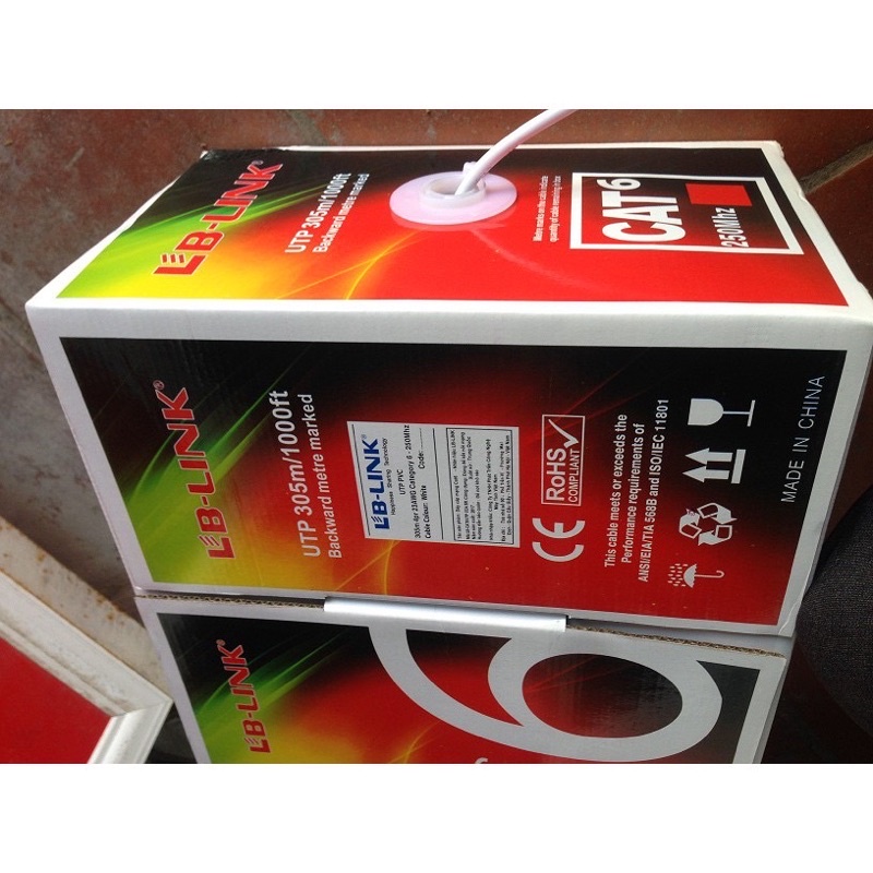 DÂY LBLINK, NETLINK CAT6 305M 8 lõi màu xanh, trắng, cuộn cáp mạng lblink, DÂY MẠNG LAN, CÁP MẠNG, THÙNG MẠNG LAN, CUỘN