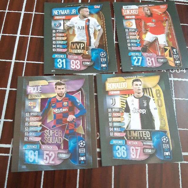Match Attax kích thước thẻ Poca theo yêu cầu