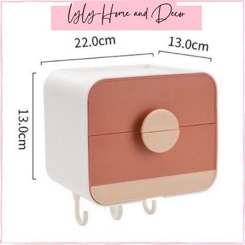 Kệ đựng xà bông phòng tắm gắn tường có ngăn kéo chống nước có móc treo đồ