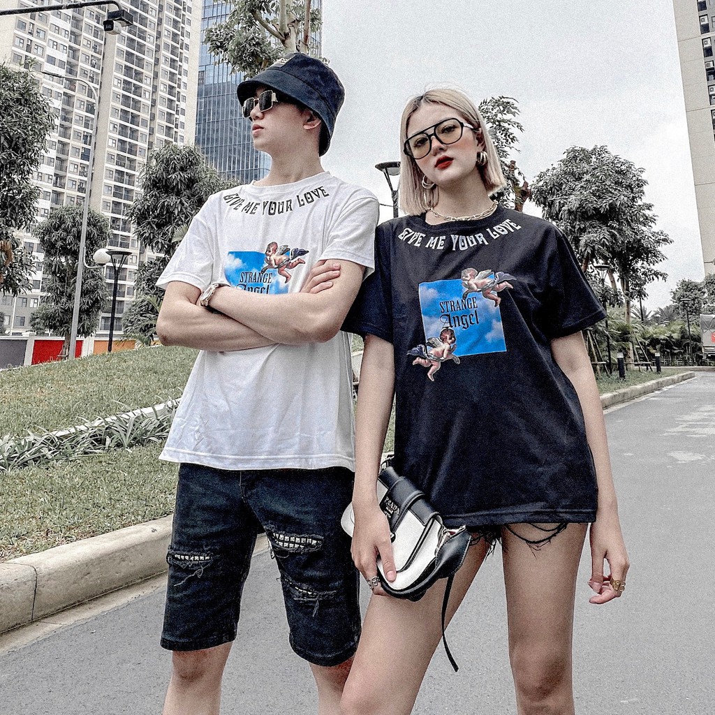 Áo Phông Rộng Dáng Unisex Cho Cả Nam Và Nữ - Áo Thun Thiết Kế In 5D - Chất Vải Cotton Cao Cấp Dày Dặn Mặc Cực Thích T1