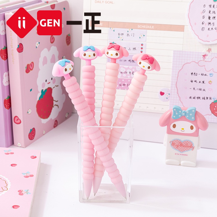 Bút Chì Silicon Tự Động 0.5mm Họa Tiết Melody Hoạt Hình Dễ Thương Cho Học Sinh