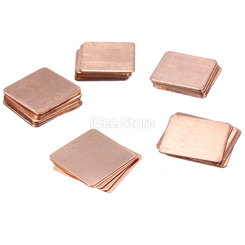 Bộ 10 Tấm Dây Đồng 15x15mm Tản Nhiệt Cho GPU CPU Chip RAM