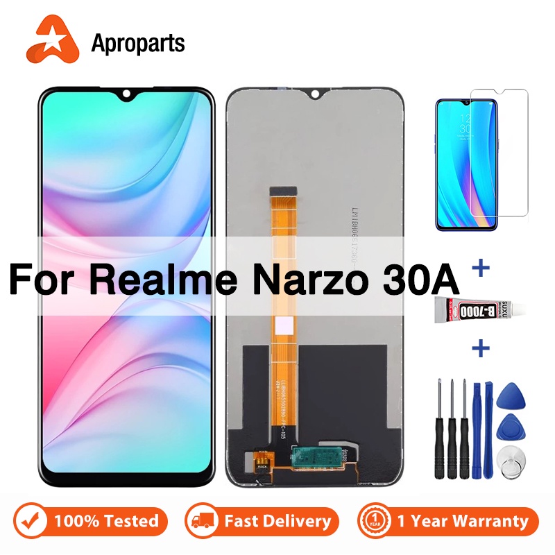 Màn Hình LCD Cảm Ứng 6.5" Thay Thế Cho OPPO Realme Narzo 30A RMX3171 100% Realme Narzo 30A
