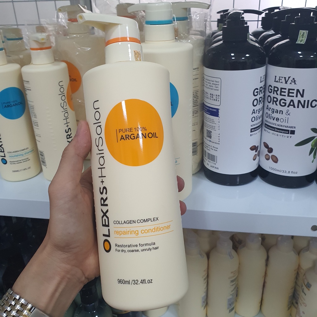 Dầu gội xả Olexrs Hair Salon phục hồi, chống rụng, kích mọc tóc  cặp 500ml - 960mlHàng Hiệu Chính Hãng