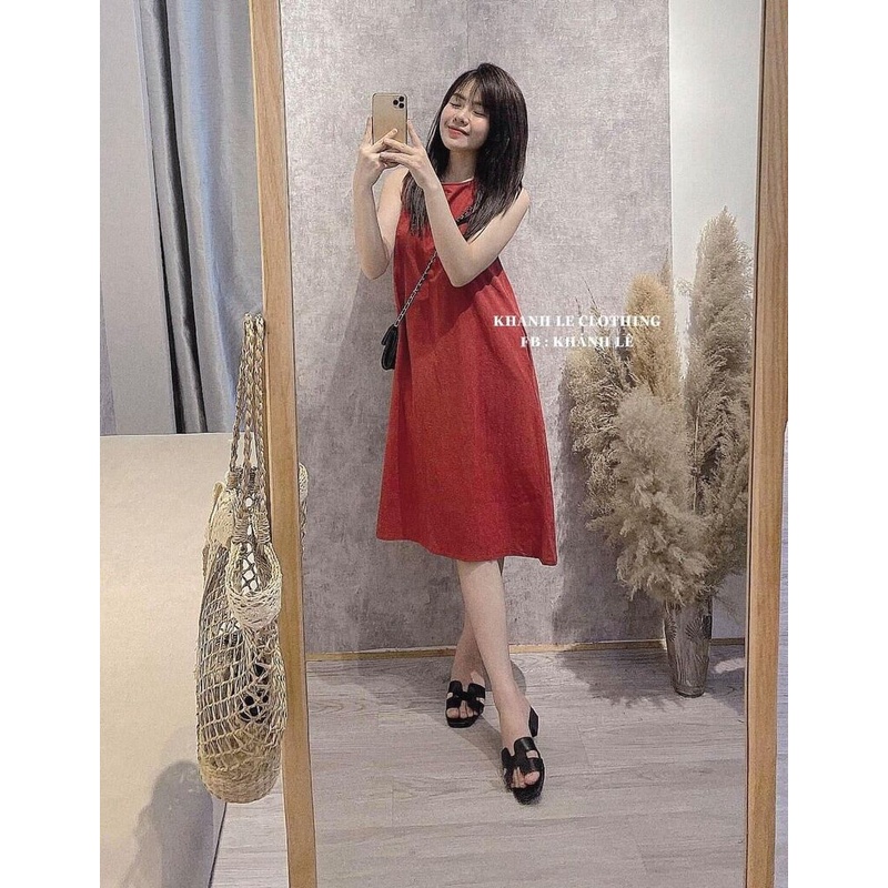 Váy đũi trơn sát nách hàng đẹp chất mát