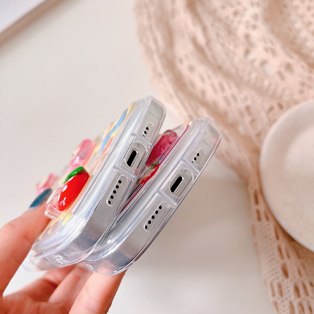Ốp Điện Thoại Chống Sốc In Hình Gấu Lotso 3D Cho iPhone 14 / 13 / 12 / 11 / X / 8 / 7P
