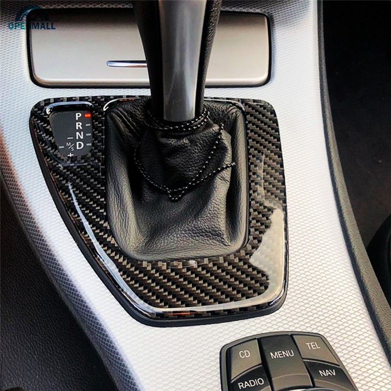 Khung bọc vành cần số chất liệu carbon fiber cho xe ô tô BMW E92 E93 E90