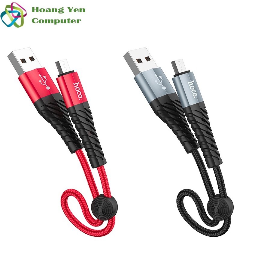 Cáp Sạc MICRO USB Hoco X38 Dài 25CM Dây Dù Cho Android - BH 3 Tháng 1 đổi 1 (MÀU SẮC NGẪU NHIÊN) - Hoàng Yến Computer