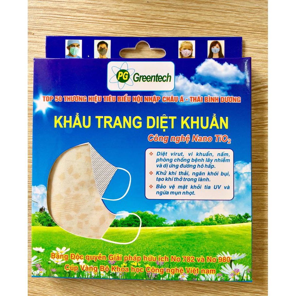 Khẩu trang công nghệ nano TiO2 cao cấp của PG Greentech | BigBuy360 - bigbuy360.vn