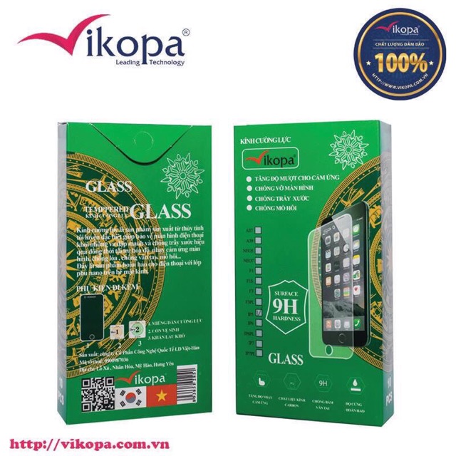 Kính Cường Lực Chính Hãng Vikopa 5 6 6plus 7 8 7plus 8plus X XS XR XsMax Neo7 A39 F3 F1s F5 F7 F9 A83 A3S F11 F11pro