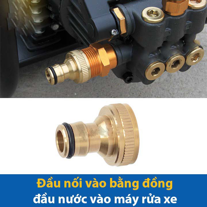 Máy xịt rửa xe chỉnh áp Osaka R1 tặng 1 bộ khớp nối nhanh đầu ra bằng đồng và khớp nối nhanh đầu vào bằng đồng