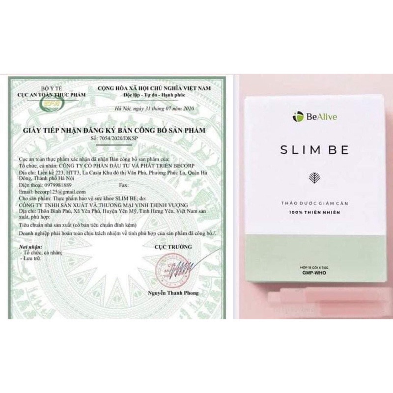 1 gói slimbe của Bealive