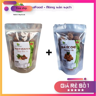 Giá sốc combo 02 túi 450g gồm 1 túi óc chó mỹ và 1 túi hạt macca