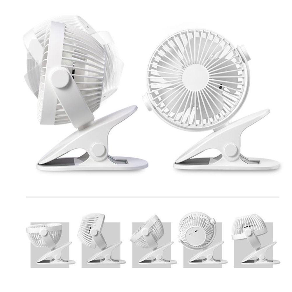Multifunctional Rechargeable and Detachable Net Cover Clip-On Fan Small Baby Bedside Fan L1J0