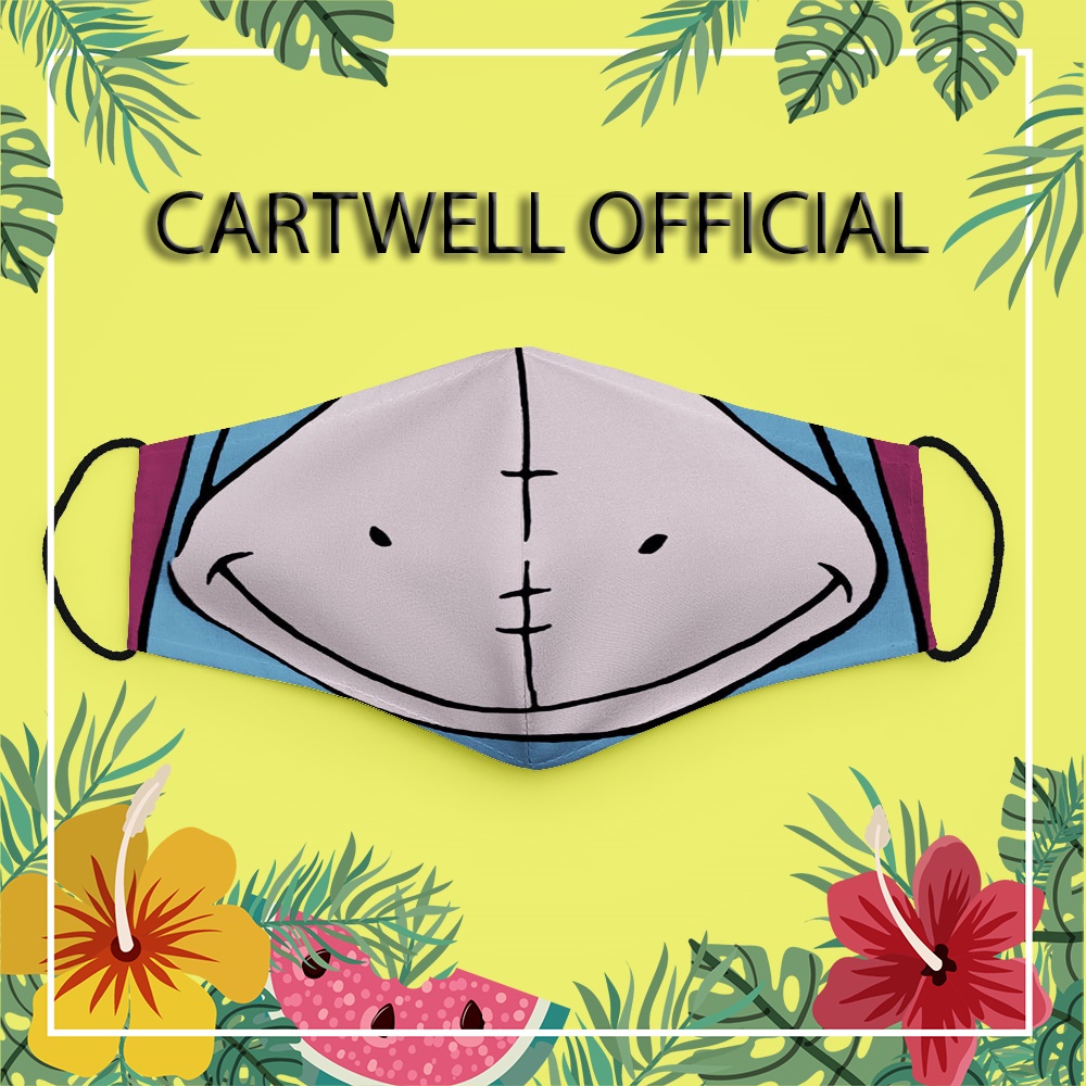 Khẩu trang thú cưng hoạt hình vui nhộn dễ thương cho bé trẻ em Disney CARTWELL bảo vệ toàn diện không đau tai dày 2 lớp