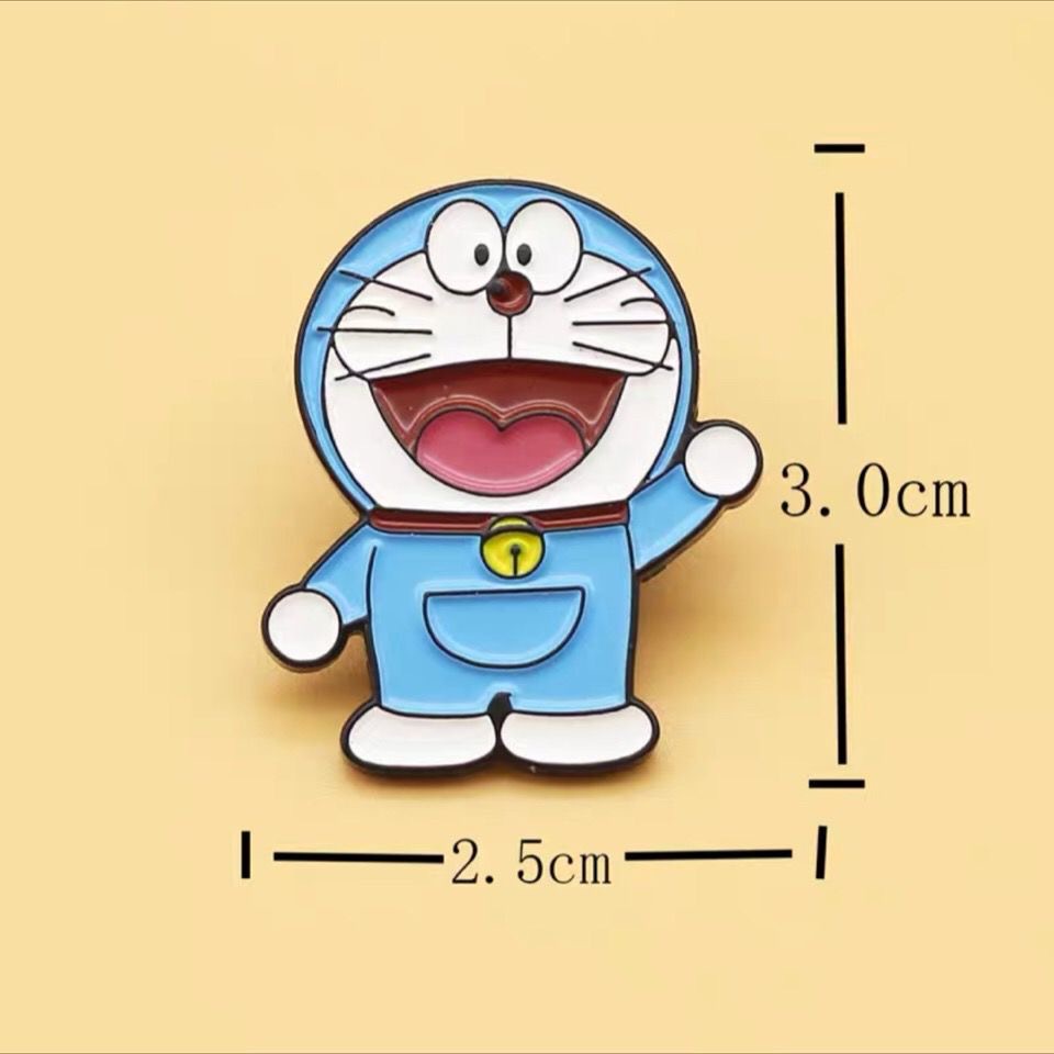 Ghim Cài Áo Kim Loại Hoạt Hình Doraemon Dễ Thương