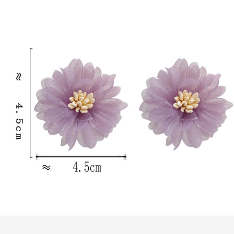 Bông tai dài hình bướm đính đá màu tím phong cách retro