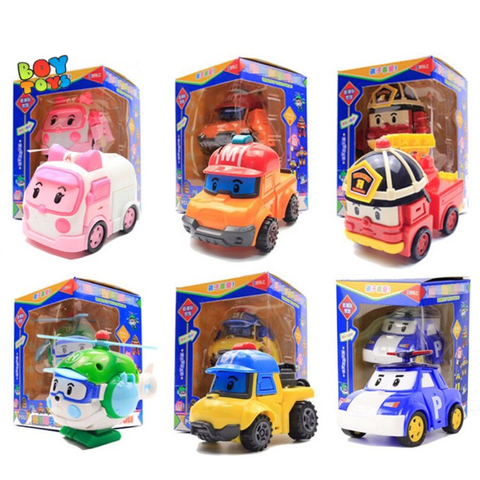 Hộp đồ chơi biến hình biệt đội xe Robocar Poli 2 trong 1