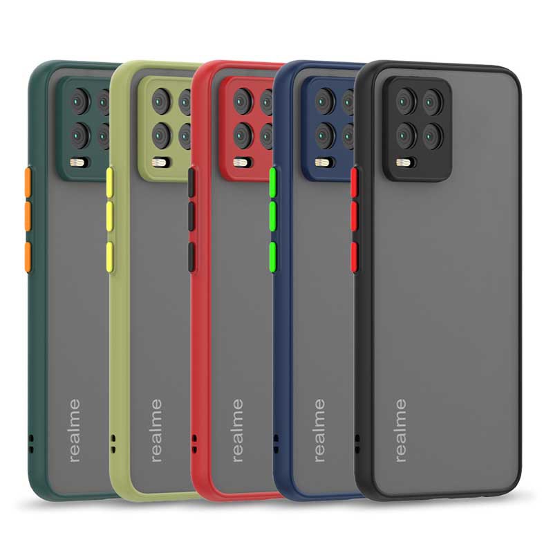 Ốp điện thoại nhám chống sốc cho OPPO Realme 9 8 7 5 Q3 Pro V15 GT Neo Narzo 50i V13 7i 5s 5i 6i C17 4G 5G