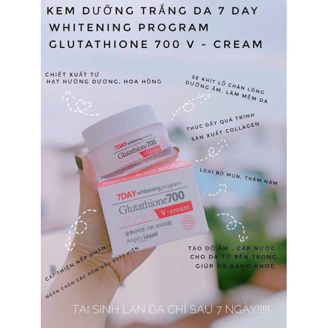 Kem Angel liquid 7 day light SPF 50 50gr Hàn quốc, lên tone, trắng da 7 ngày