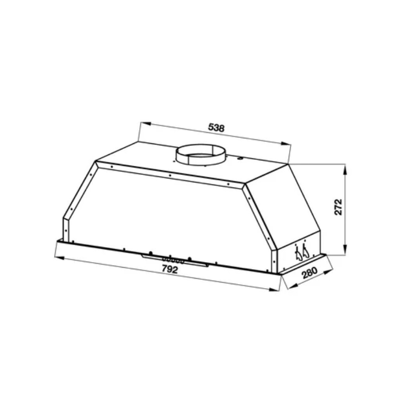 Máy Hút Mùi Âm Tủ Hafele HH-BI79A 533.80.038 - 630 m3/h - Hẹn Giờ Tắt