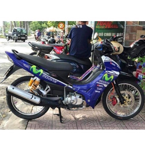 Tem trùm xe jupiter xanh gp movistar - Độ dán team trùm decal xe máy jupiter xanh gp movistar - Team trùm decal xe máy j