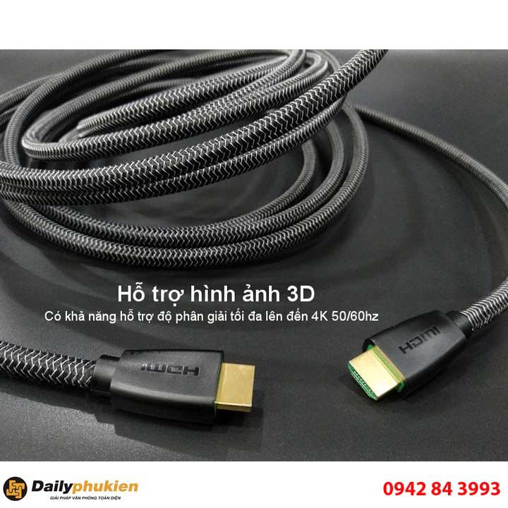 SIÊU RẺ_ Dây cáp HDMI 2.0 dài 3m hỗ trợ 4K2K Ugreen 50464