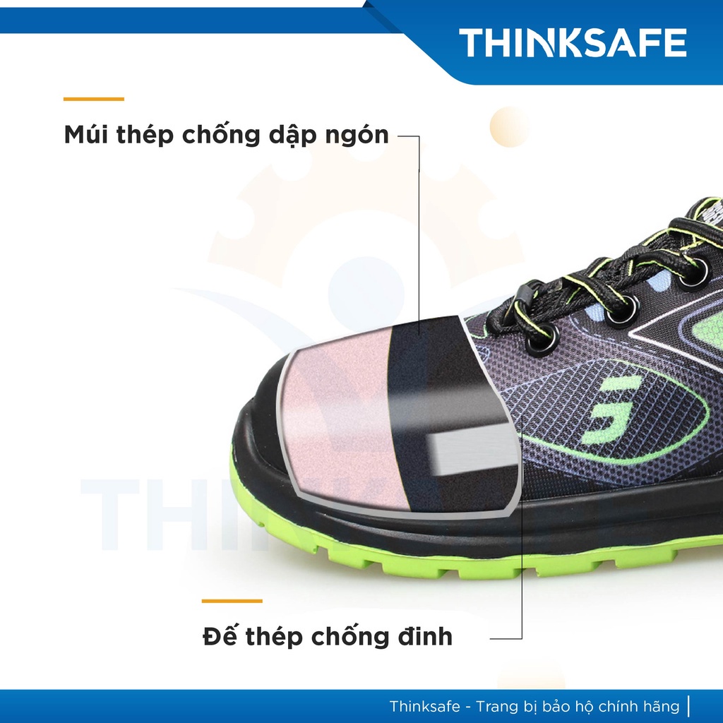 Giày bảo hộ lao động Safety Jogger Cador S1P chống đinh, chống dập ngón, chống trượt, đệm khí nâng đỡ gót - Thinksafe