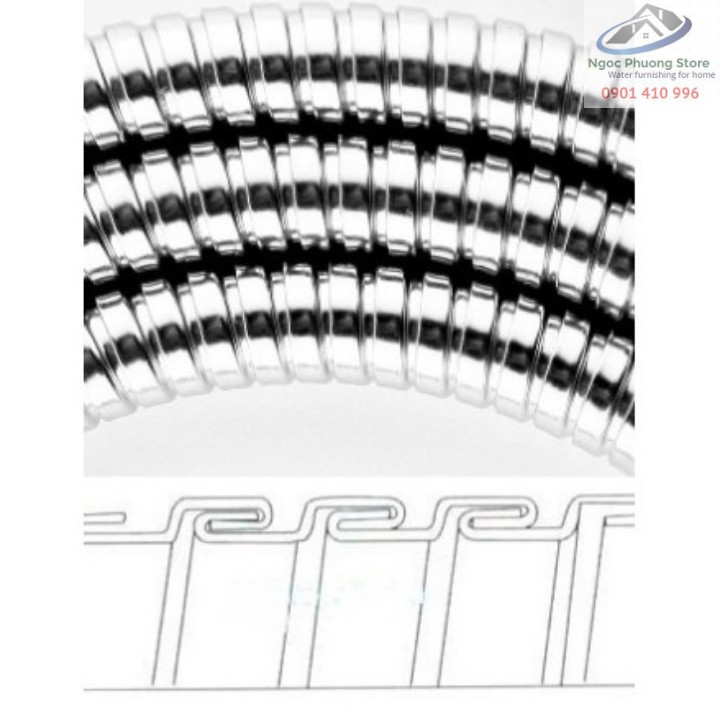 Dây sen tắm cao cấp INOX 304 xoay 360° dài 1m2, 1m5 chính hãng ONSPA