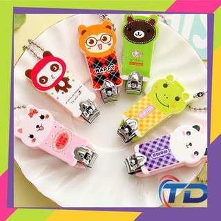 ❤️BẤM MÓNG TAY có dây treo chìa khoá hình thú đáng yêu: ếch, gấu, thỏ,mèo,lợn. cắt sắc bén, bền lâu