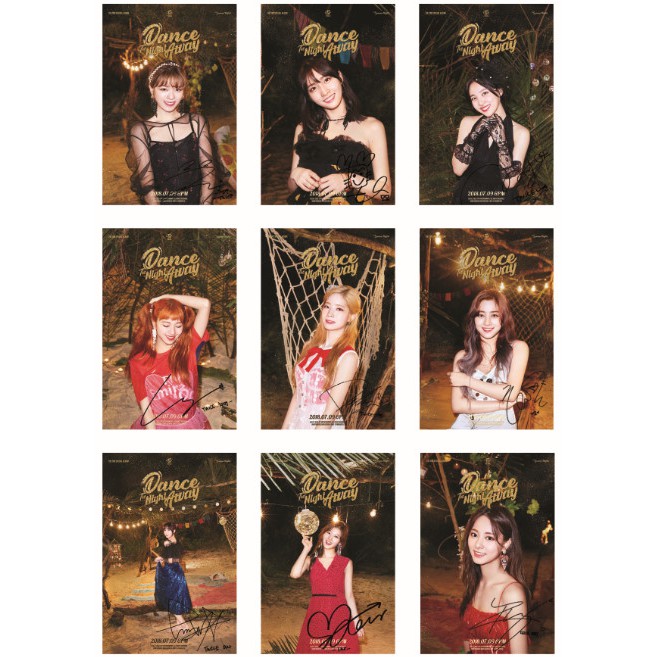 Lomo card ảnh nhóm TWICE Dance the Night Away full 40 ảnh có chữ ký