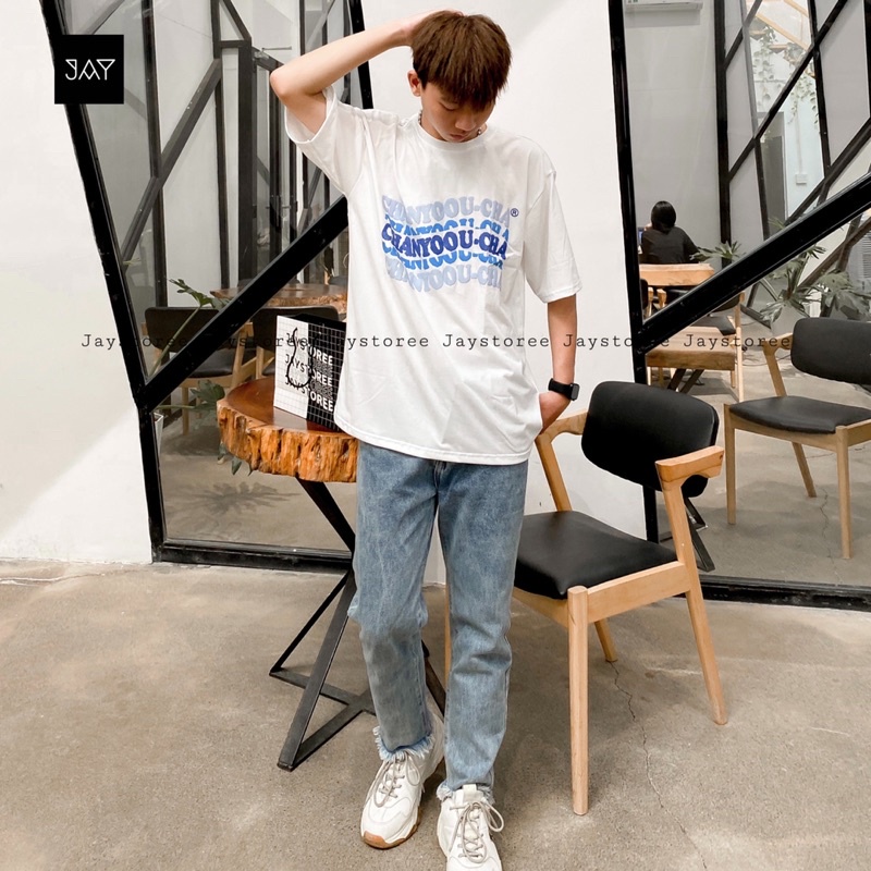 Áo Thun Tay Lỡ Unisex CHANYOOU màu ĐEN/TRẮNG 🦋/Nam nữ unisex/ Áo phông cổ tròn form rộng ❤️