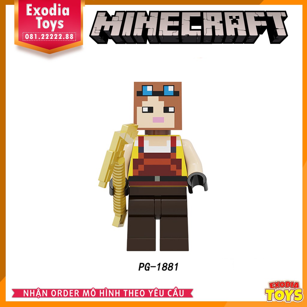 Xếp hình Minifigure nhân vật trò chơi Minecraft - Đồ Chơi Lắp Ghép Sáng Tạo - POGO PG8214