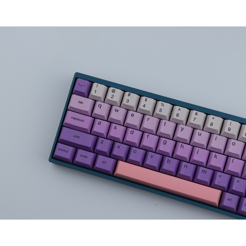 GMK màu tím dễ thương Keycaps, 129 phím PBT Keycaps Cherry Profile DYE-SUB Cá nhân hóa GMK Keycaps cho bàn phím cơ