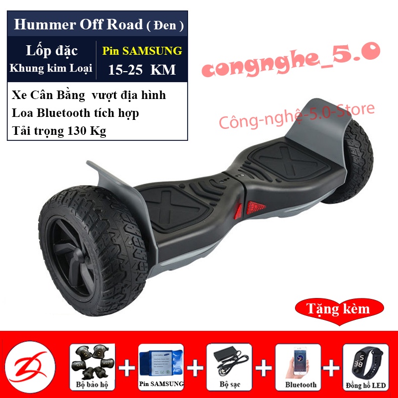 Xe điện cân bằng Hummer Off Road , Xe Cân Bằng Địa Hình Hummer Off Road 8.5 inch