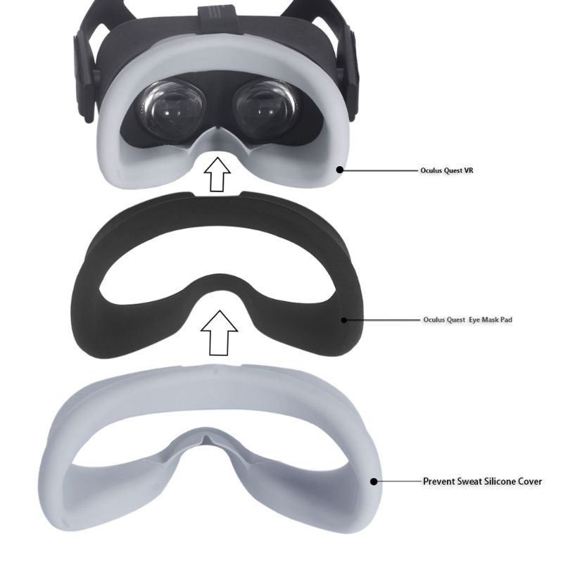 Vỏ silicon mềm chống mồ hôi bảo vệ mắt kính thực tế ảo Oculus Quest VR | BigBuy360 - bigbuy360.vn