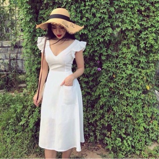 Đầm chữ a tay cánh tiên