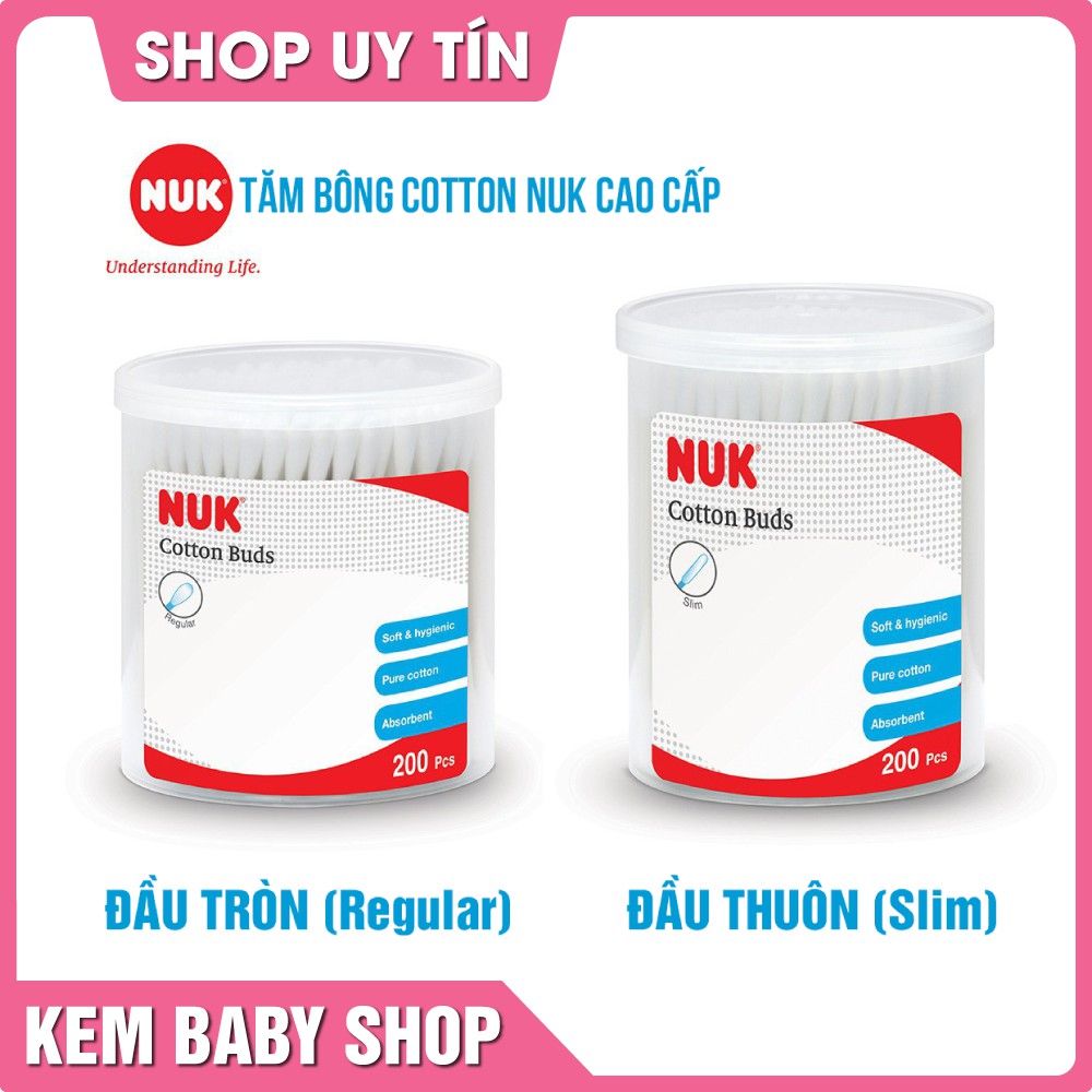 Tăm bông cho trẻ sơ sinh NUK - tăm bông cho bé NUK cao cấp