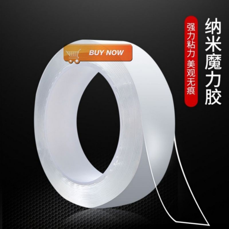 Cuộn Keo⚡Siêu Dính⚡Cuộn Keo Dính Nano 2 Mặt Trong Suốt Bản Dày 2mm