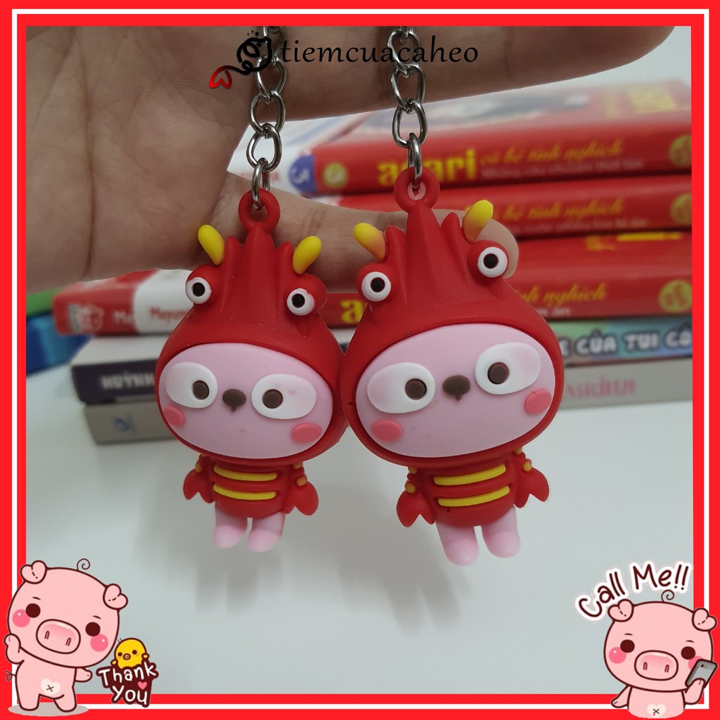 (Sẵn Hàng tại SG, ship hỏa tốc 2h) Móc khóa Con Tôm Xinh Xắn, keychain hot trend, dịch ship bình thường Tiệm Của Cá Heo