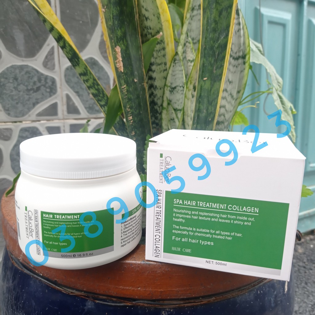 Hấp Dầu Siêu Mượt Collagen Spa Hair Treatment Caluo.Ber 500ml