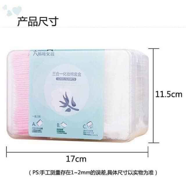 HỘP BÔNG TẨY TRANG HỘP 320 MIẾNG