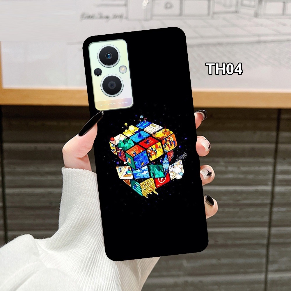 Ốp lưng Oppo Reno 7 5G - Reno 7Z 5G (7z) - Reno 7 - Reno 8Z 5G (8z) pro ép kính chống bể hình dễ thương