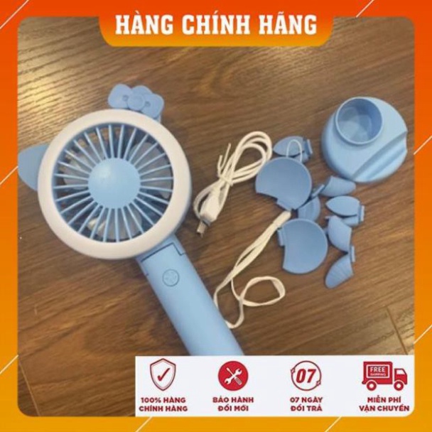 [Bảo hành 1 đổi 1] Quạt cầm tay mini, quạt tích điện cầm tay cho bé, kèm  PIN chống cháy nổ an toàn tuyệt đối